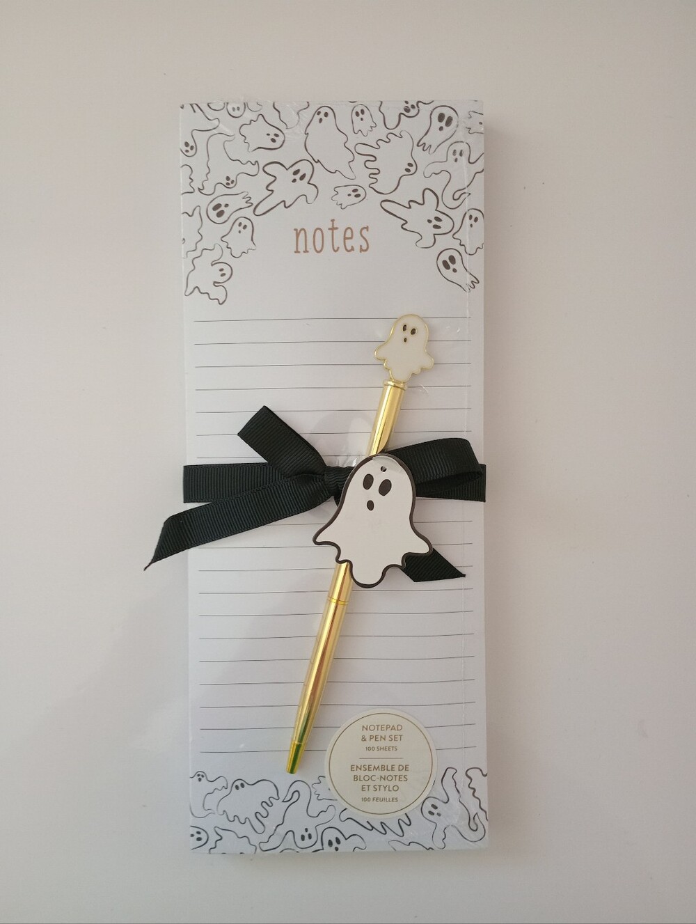 Emily Dumas Ghost Notepad & Pen Set Halloween Spooky Stationery 100 Sheets